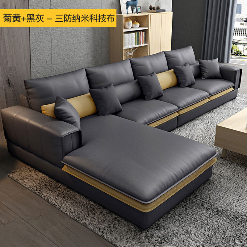 免洗乳胶科技布沙发客厅现代简约北欧布艺沙发组合佛山家具sofa