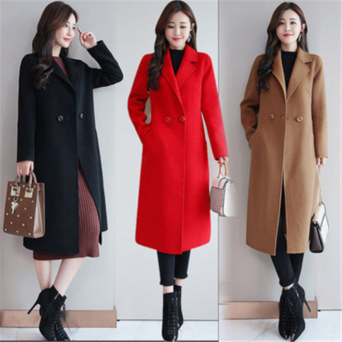 stock women‘s woolen coat foreign trade tail goods women‘s woolen coat mid-length coat stall special wholesale