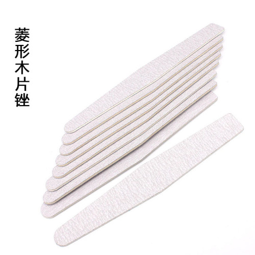 Wholesale Manicure Implement Super Thin Disposable Diamond-Shaped Wood File Double-Sided Polishing Nail Rubbing Strip