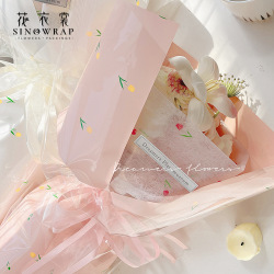 花衣裳 鲜花内衬花束包装纸 清新情人节郁金香束包装防水棉纸花店