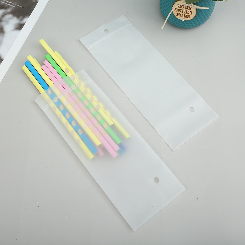 Factory Direct Supply New CPE Frosted Bag Ziplock Bag Capacity 30 PCs Pencil Packing Bag in Stock Wh