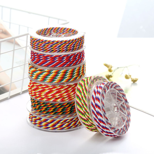 multi-color optional japanese foreign trade four-stranded polyester ornament gift decoration mobile phone lanyard textile accessories spot