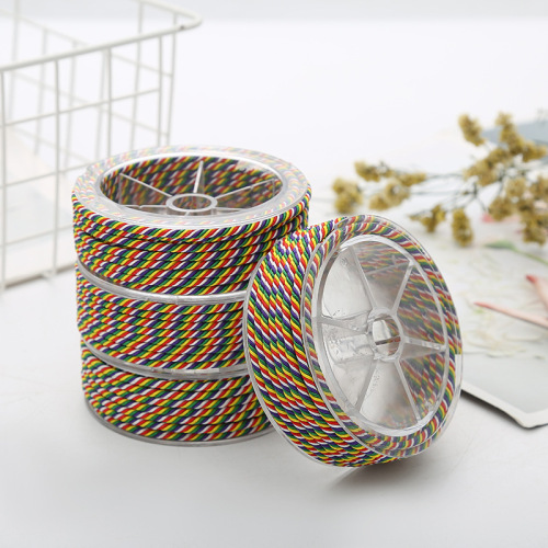 Japanese Five-Color Five-Strand Twine Rope Crafts Gift Polyester Rope Ornament Creative Color Lanyard in Stock