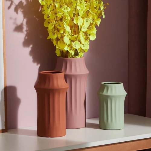 Nordic Minimalist Morandi Ceramic Vase Model Room Living Room Crafts Decoration Vase