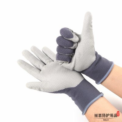 Water-Based Pu High-End Non-Slip Protective Gloves Winter Excellent Anti-Slip Wear-Resistant Protective Gloves Factory Direct Sales
