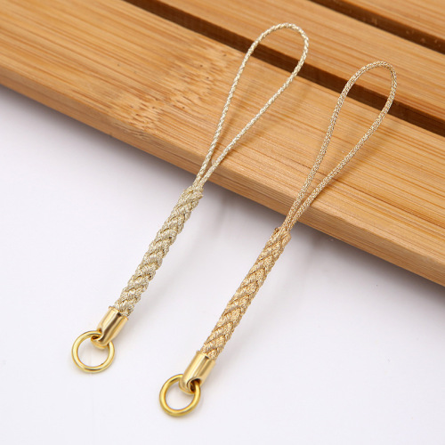 japanese style temple gold silver lanyard handmade root payment button gold plus circle rayon double wire metal head mobile phone pendant