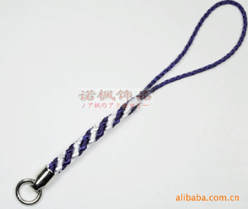 Factory Wholesale Japanese Popular Luminous Artificial Silk Rope Mobile Phone Lanyard Woven Mobile Phone Strap