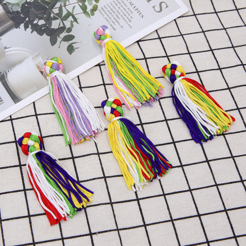 jade House Tassel Hanging Spike Rayon Handmade Clothing Textile Accessories Light Five-Color Deep Five-Color Factory Direct Supply Wholesale