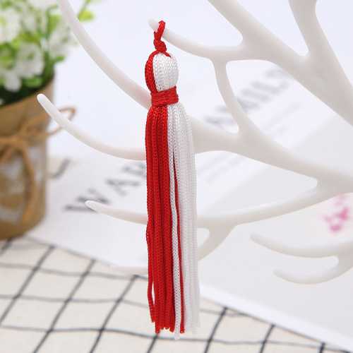 Artificial Silk Red and White Two-Color Room Tassel Tassel Curtain Lace Decoration in Stock Wholesale Factory Direct Supply