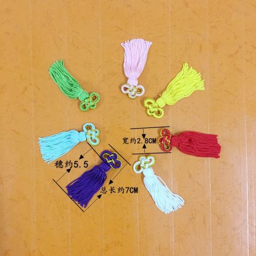 japanese-style one-word gold silk house rayon tassel tassel chinese knot hanging spike manufacturers can customize samples with good draping