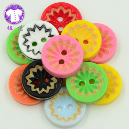 Newyue Resin Cartoon Shirt Sweater Button Children‘s Cartoon Button Baby Clothes with Eyes and Snow Flower Button Wholesale