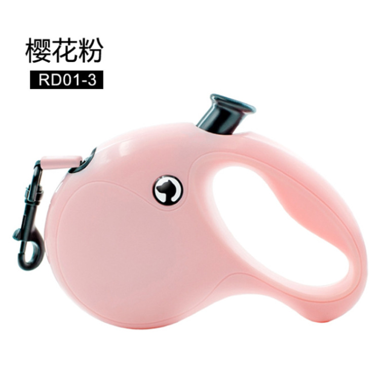 新款狗狗自动牵引绳带5米扁绳多色伸缩狗绳自动牵引器宠物遛