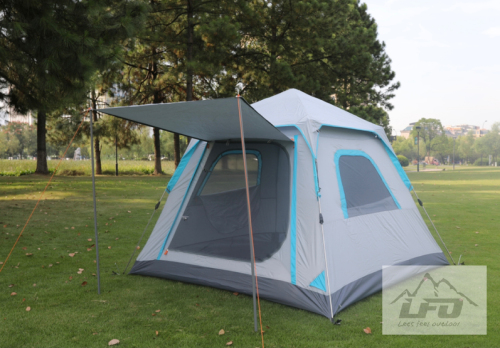camping factory direct sales 4-person steel frame automatic tent. automatic tent camping outdoor one piece dropshipping