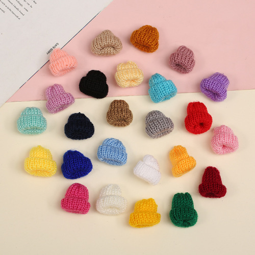 Factory Direct Supply Creative Accessories Wool Knitting Mini Small Hat Accessories Toy DIY Headdress Gift