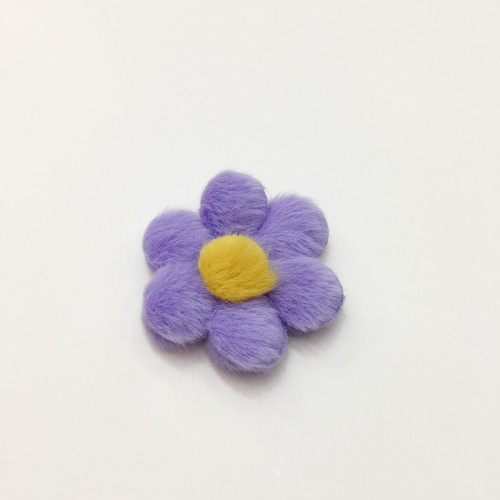 6cm cartoon doll small flower accessories decorative plush 6-petal flower