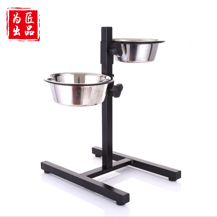 亚马逊可升降狗碗用宠物食具落地式四脚宠物水盆