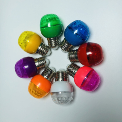 新款半透明菠萝泡led彩色球泡节日装饰彩色灯户外创意七彩球泡灯