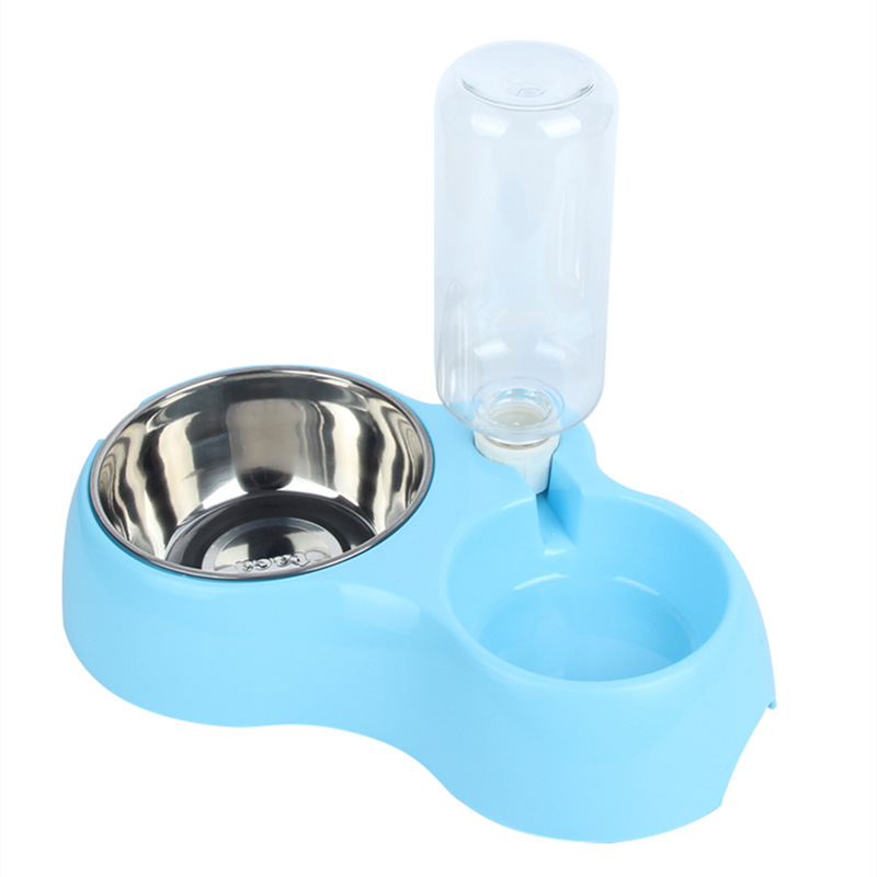 宠物碗不锈钢双碗自动饮水器狗碗猫碗食盆狗盆猫盆防滑饭碗批发