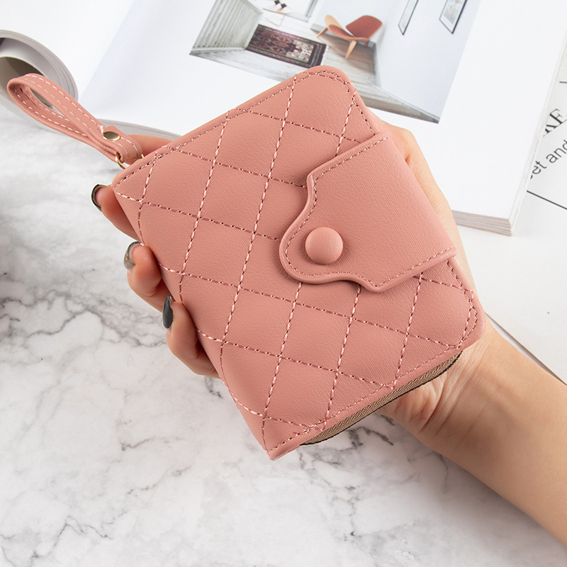 Wallet Women's Short New Multi-Functional Multiple Card Slots Buckle Anti-Degaussing Simple Coi
