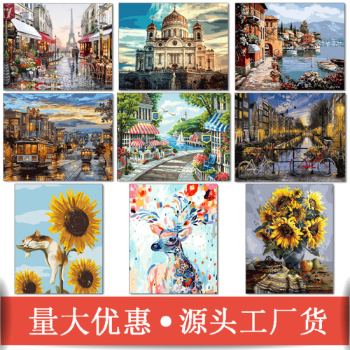 Factory Wholesale 40*50DIY Digital Oil Painting Little Prince Anime Series Supply Cross-Border and Domestic E-Commerce Supply