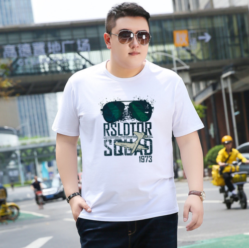 2024 summer new oversized men‘s wear t-shirt plus-sized large size cotton short sleeve loose overweight man large size t factory direct supply