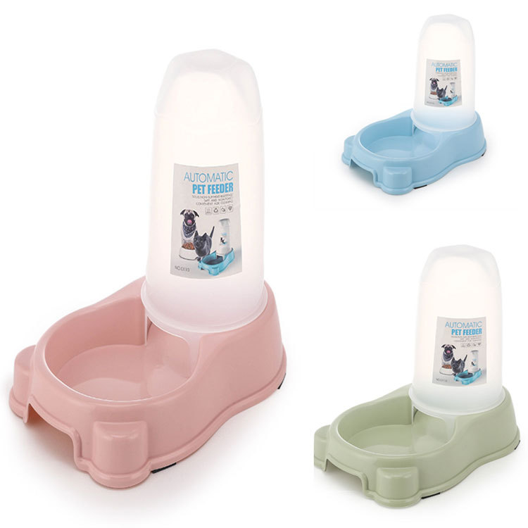 新款狗狗自动饮水器宠物猫咪自动喂食器两用座式塑料宠物用品