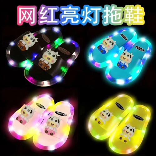 2021 foreign trade domestic sales fashion light shoes led luminous slippers sandals