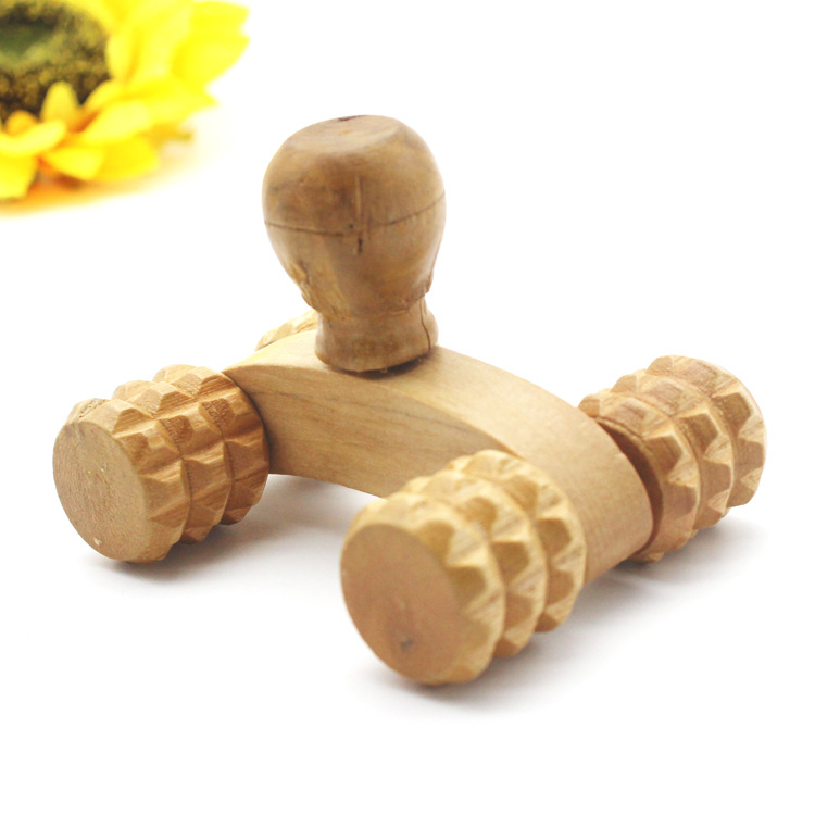 手推木质按摩器 身体按摩器  小四轮按摩器