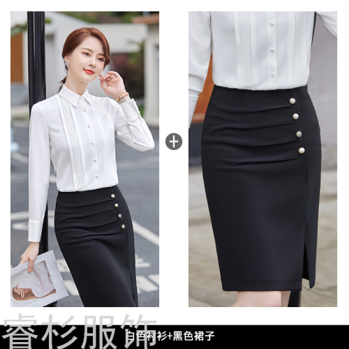 Design Sense Niche Long Sleeve Shirt women‘s Light Hong Kong Style Spring Korean Style Business Wear Shirt