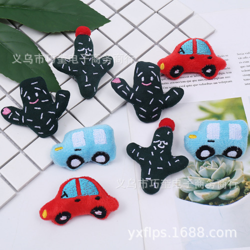 cartoon plush accessories plush toy doll animal head shoes and hats clothing accessories brooch factory direct sales