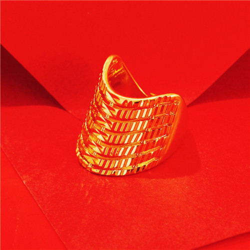 factory direct supply fashion trend 24k real gold plating ring vietnam sand gold female ring simple wedding ornament wholesale