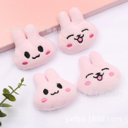 cute rabbit plush doll cartoon rabbit animal head handmade diy children‘s shoes and hats clothing accessories accessories set