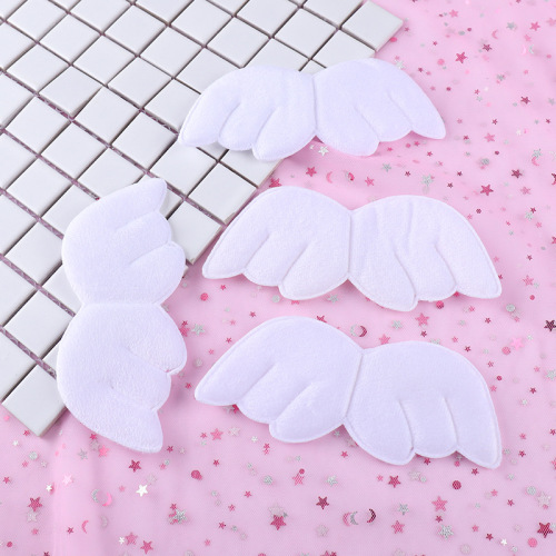 Hot Selling Cute Angel Wings Clothing Accessories Ultrasonic Embossing Children‘s Socks Sewing Paste Factory Direct Sales Customized