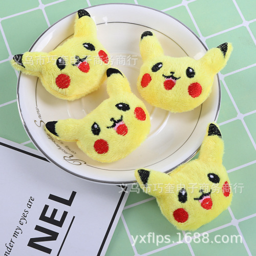 New DIY Headwear Accessories Pikachu Anime Peripheral Hair Accessories Shoes and Socks Package Material Fabric Cartoon Accessories