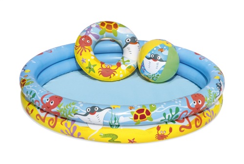 bestway51124# second ring pool set children‘s play pool ocean ball pool fishing pool swimming pool