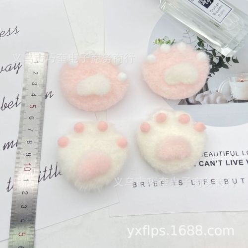 Korean-Style Cartoon Furry Feet Handmade Fabric Accessories Cotton-Filled Clothing Pin Doll Brooch Accessories Factory Direct Sales