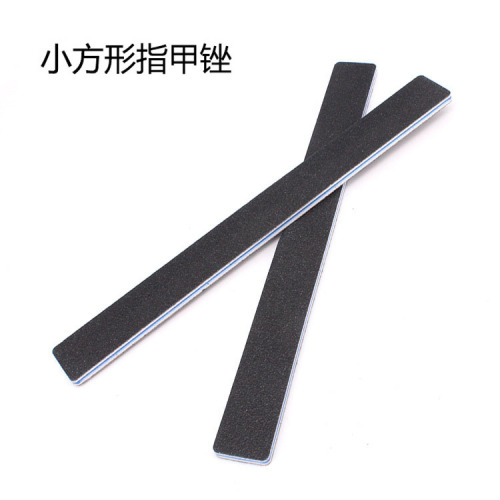 Factory Direct Sales Black Sand Square Nail File Strip Double-Sided Grinding Strip Thickness Surface Sandpaper File