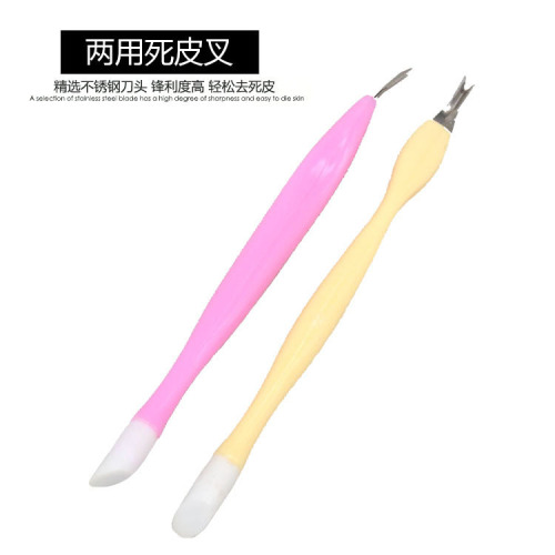 professional manicure tool nail dead skin fork nail pusher nail pick dead skin pusher nail products
