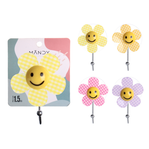 [mandi home] smiley suction cup hook bathroom kitchen hook sticky hook strong load-bearing punch-free