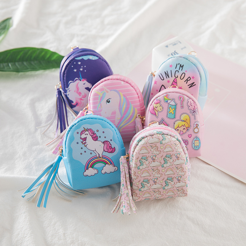 Spot 2021 New Unicorn Coin Purse Children's Creative Wallet Earphone Data Cable Storage Bag