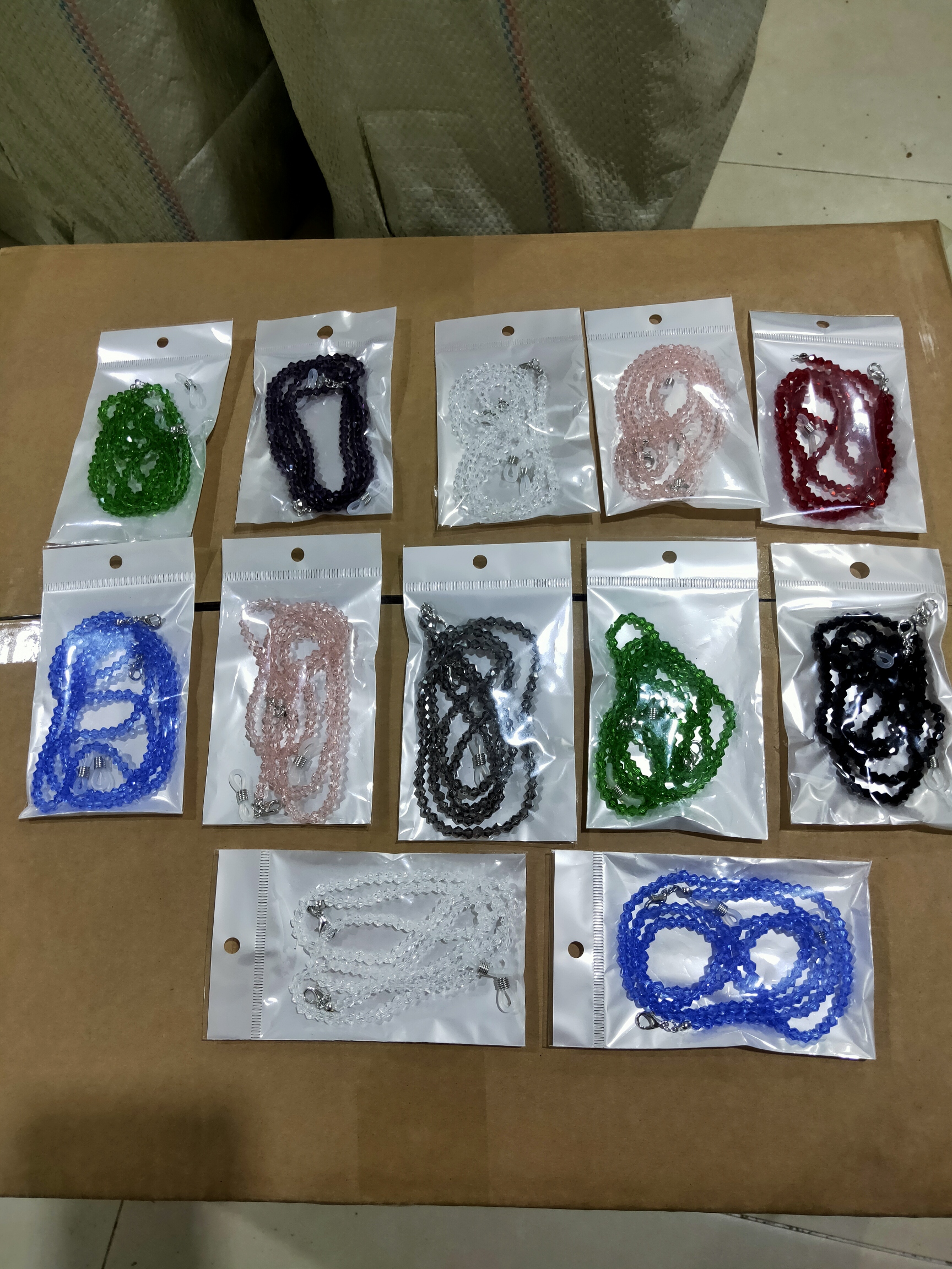 水晶珠口罩挂绳 眼镜圈挂绳 成人眼镜挂绳 饰品口罩绳