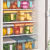 Kitchen Storage Box with Lid Transparent Stackable Fruits and Vegetables Organizing Box Desktop Sundries Storage