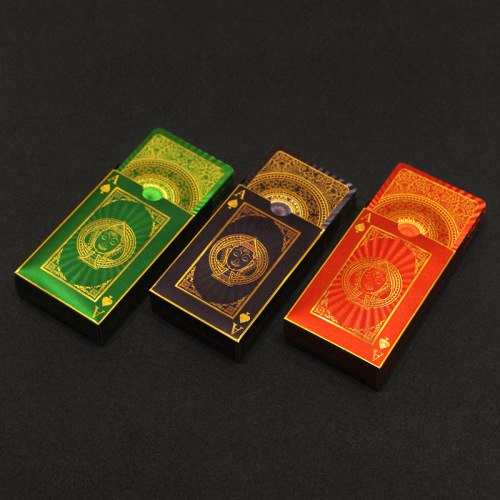 Luxury Gold Foil Playing Cards Wholesale Plastic Pet Gold Advertising Poker Card Game Card Factory Foreign Trade Customization 