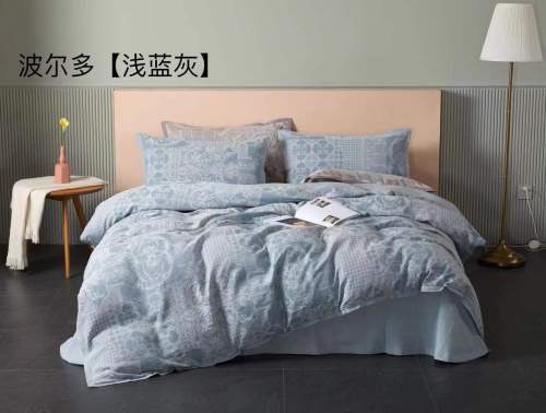 chuanghong home textile bedding four-piece quilt cover quilt bed sheet cotton linen pure cotton