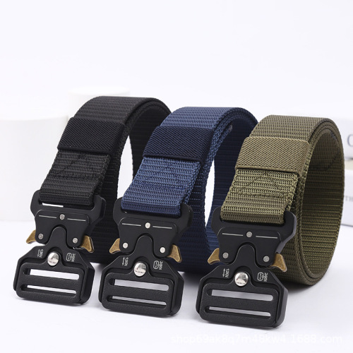 Men‘s Cobra Belt Tactical Belt Outdoor Nylon Release Buckle Belt Men‘s Canvas Belt Adjustable Length