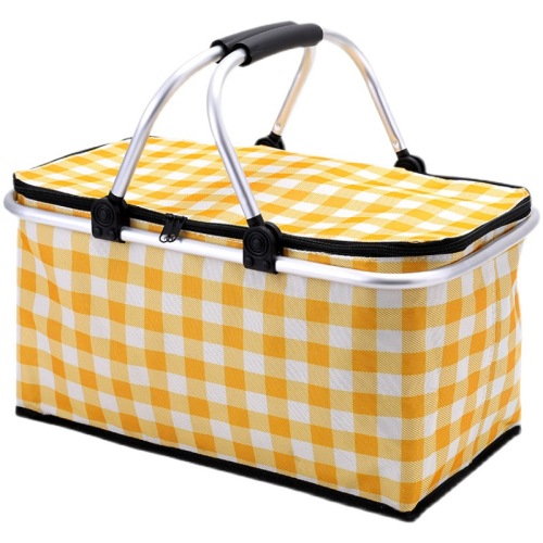 outdoor picnic basket foldable double handle insulation basket with lid fast food basket takeaway delivery box shopping basket