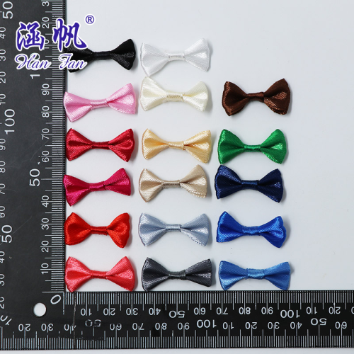 Color Double-Layer Thread Solid Color Ribbon Bow Tie Clothing Accessories Gift Box Accessories Wholesale Custom