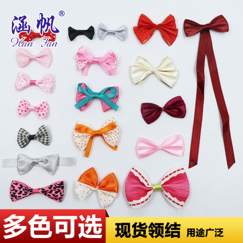in stock wholesale dacron ribbon luo wen with winding double bow tie handmade diy bow tie wedding gifts
