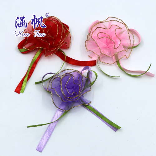 hanfan ribbon phnom penh yarn belt handmade small flower carnation flower head ornament decoration small flower candy box bow