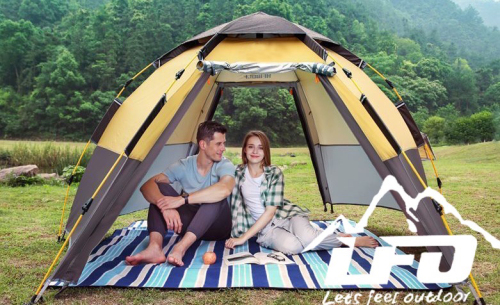 tent factory direct sales. hexagonal automatic tent. customizable. cross-border hot.
